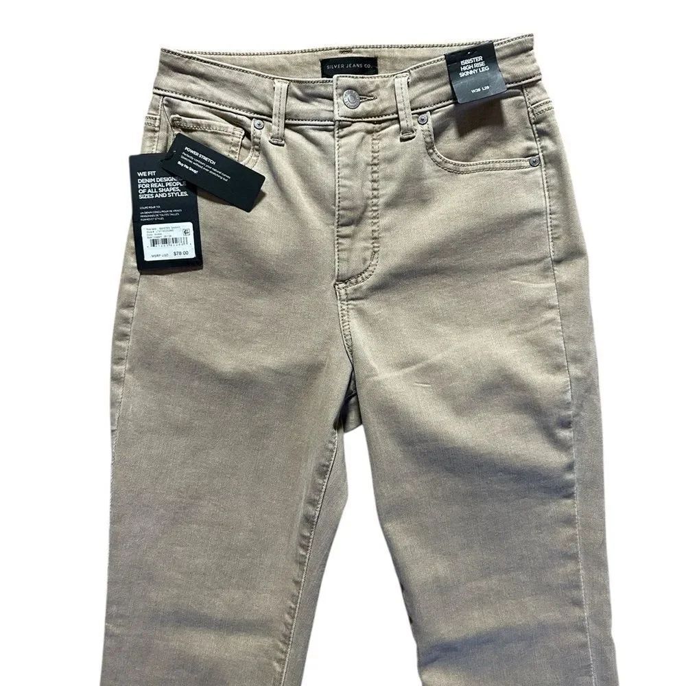 NEW Silver Tan Isbister High Rise Skinny Jeans